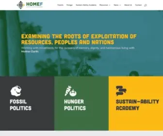 Homef.org(Health of Mother Earth Foundation) Screenshot