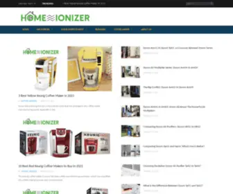 Homeionizer.com(Best Unbiased Product Reviews InHome Ionizer) Screenshot