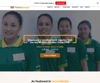 Homekeeper.sg(Singapore's Reliable Domestic Maid Agency Since 1998) Screenshot