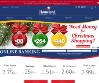 Homelandcu.com(Homeland Credit Union) Screenshot