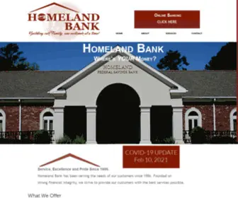 Homelandfsbank.com(Homeland Bank) Screenshot