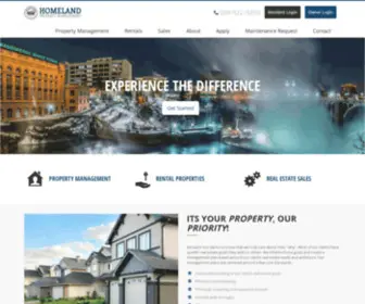 Homelandrents.com(Homeland Property Management) Screenshot