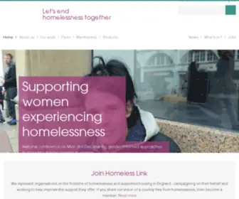 Homelesslink.org.uk(Homelesslink) Screenshot