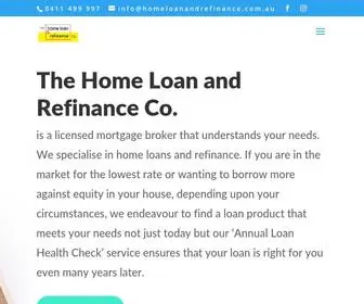 Homeloanandrefinance.com.au(The Home Loan and Refinance Co) Screenshot