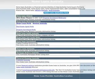 Homeloansaustralia.info(Home loans Australia) Screenshot