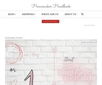 Homemakerhandbook.com(An online handbook for every homemaker. Onestop site for all things about making homes) Screenshot