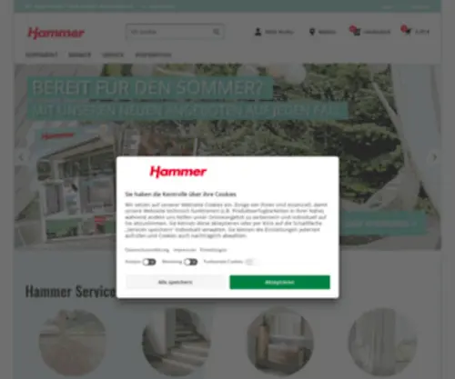 Homemarket.de(Hammer Fachmarkt) Screenshot