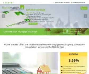 Homematters.ae(Mortgage Consultants and Brokers in Dubai & UAE) Screenshot