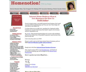 Homenotion.com(Internet Home Business Ideas) Screenshot