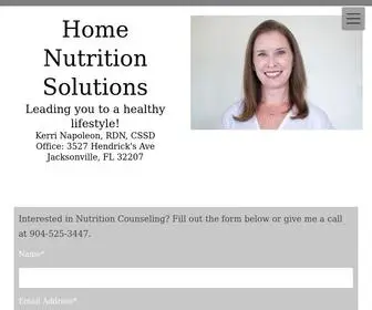 Homenutritionsolutions.com(Kerri Napoleon Leading You To A Healthy Lifestyle) Screenshot