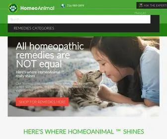 Homeoanimal.com(Natural and Homeopathic Remedies for Pets) Screenshot