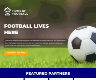 Homeoffootball.com.au(Bringing the world of football together) Screenshot