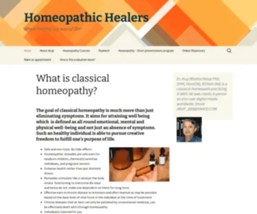 Homeopathichealers.com(Homeopathic Healers) Screenshot