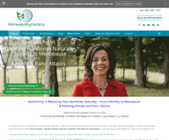 Homeopathy-Healing.com(Homeopath Eileen Scullion specialising in balancing hormones) Screenshot