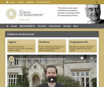 Homeopathyschool.com(The School has provided homeopathy) Screenshot