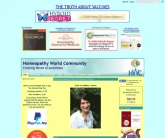 Homeopathyworldcommunity.com(Award winning network for professional homeopaths) Screenshot