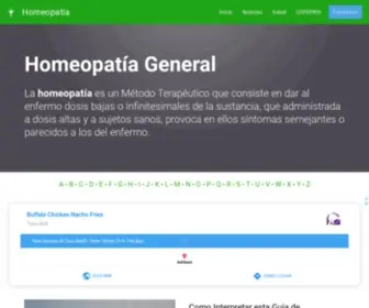 Homeopatiageneral.com(Homeopatia General) Screenshot