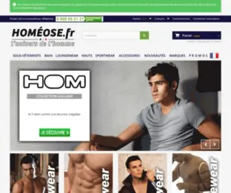 Homeose.fr(Sous-vêtement Homme, Maillot de bain Homme, Pyjama Homme) Screenshot