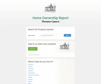 Homeownershipreport.com(US Property Details) Screenshot