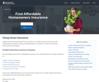 Homeownersinsurancecover.net(Find the Top Cheap Homeowners Insurance Companies in 2020) Screenshot