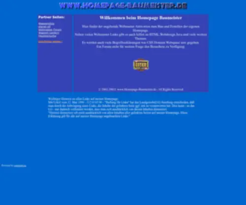 Homepage-Baumeister.de(Hilfe für die ersten eigene Hompepage) Screenshot