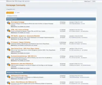 Homepage-Community.de(Webhoster Webspace & Webhosting Vergleich) Screenshot