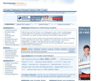Homepage-Kosten.de(Webhoster Webspace & Webhosting Vergleich) Screenshot