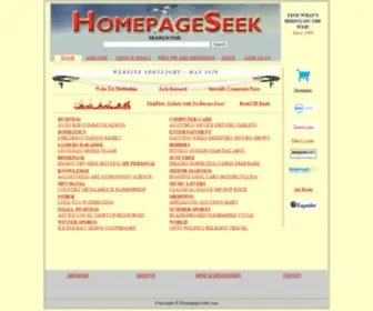 Homepageseek.com(Homepage Search Engine) Screenshot
