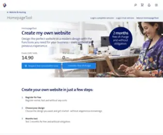 Homepagetool.ch(Swisscom residential customers) Screenshot