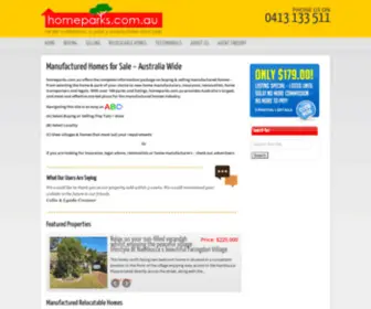 Homeparks.com.au(Home Parks) Screenshot