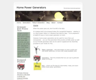 Homepowergenerators.info(Home Power Generators) Screenshot