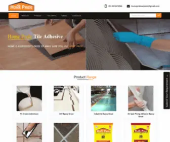 Homepride.net.in(Manufacturer exporter Supplier of Tile Adhesive in India) Screenshot
