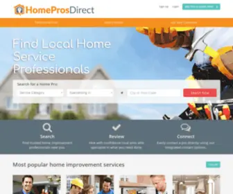 Homeprosdirect.com(Find Trusted Local Home Improvement Pros) Screenshot