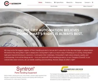 Homercityautomation.com(Parts Handling Automation) Screenshot