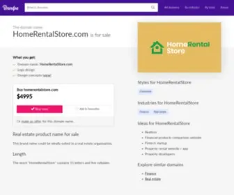 HomerentalStore.com(This brand name could be ideally suited to a real estate organisation) Screenshot