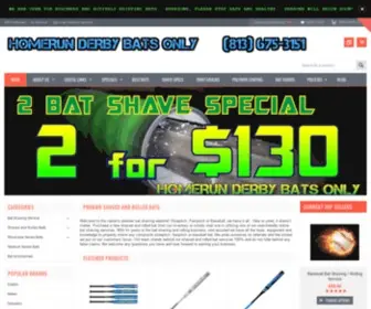 Homerunderbybatsonly.com(Doctored Shaved & Rolled Bats) Screenshot