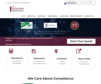 Homesalesettlementsmd.com(HomeSale Settlement Services) Screenshot