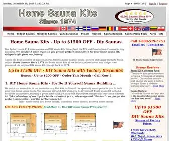 Homesaunakits-Since1974.com(SAUNA KITS $1500 Off) Screenshot