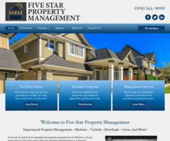 Homesbyfivestar.com(Five Star Property Management) Screenshot