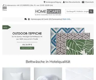Homescapes.de(Bettwaren, Heimtextilien, Dekoartikel) Screenshot