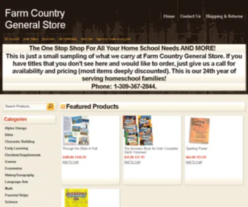 HomeschoolfcGs.com(SupplyMe has acquired (Homeschool Farm County General Store)) Screenshot