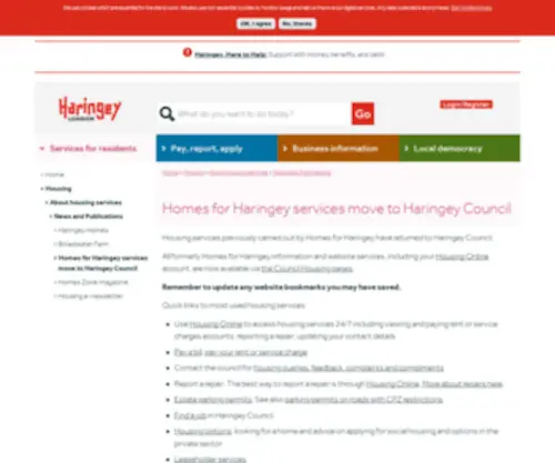 Homesforharingey.org(Homes for Haringey) Screenshot
