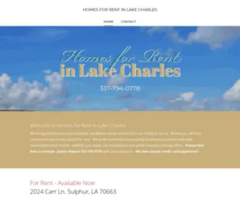 Homesforrentinlakecharles.com(Homes for Rent in Lake Charles) Screenshot