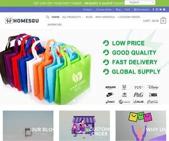 Homesgu.com(Custom Non Woven Fabric Manufacturer And Custom Non Woven Bags Wholesale) Screenshot