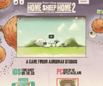 Homesheephome2.com(Shaun the Sheep) Screenshot