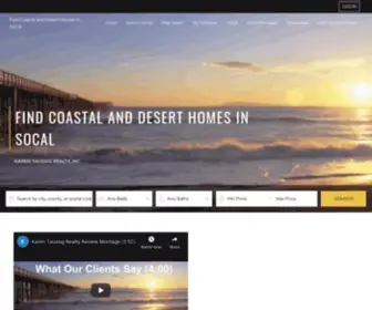 Homesinsunnysocal.com(Find Coastal and Desert Homes in SoCal) Screenshot