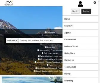 Homesintelluride.com(Rapaport Real Estate) Screenshot