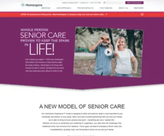 Homespirehealth.com(Whole Person Senior Care & Salt Lake Valley Senior Living) Screenshot