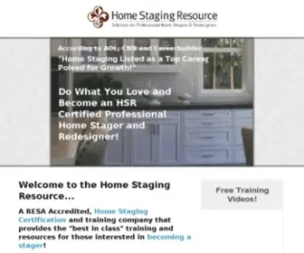 Homestagingresources.com(HSR Home Staging Certification Training Home) Screenshot