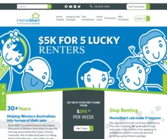 Homestart.net.au(First Homebuyers Loans & Home Designs Perth) Screenshot